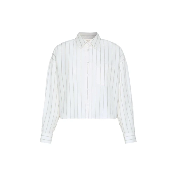 Max Mara Certosa Cotton Shirt with Contrasting Back in Brown | Shirts | Luxury Shoes 