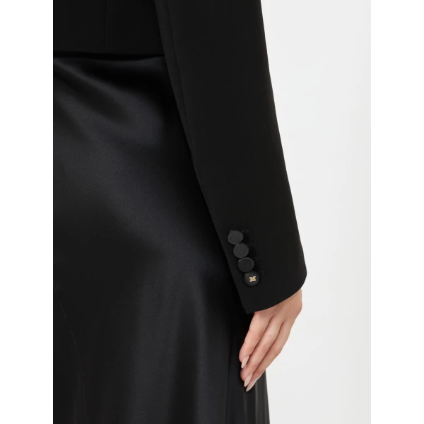 Max Mara Cestino Cady Spencer Jacket in Black | Blazers | Luxury Shoes 