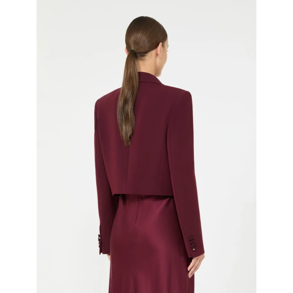 Max Mara Cestino Cady Spencer Jacket in Bordeaux | Blazers | Luxury Shoes 