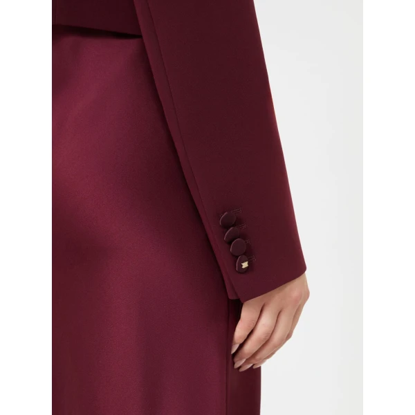Max Mara Cestino Cady Spencer Jacket in Bordeaux | Blazers | Luxury Shoes 