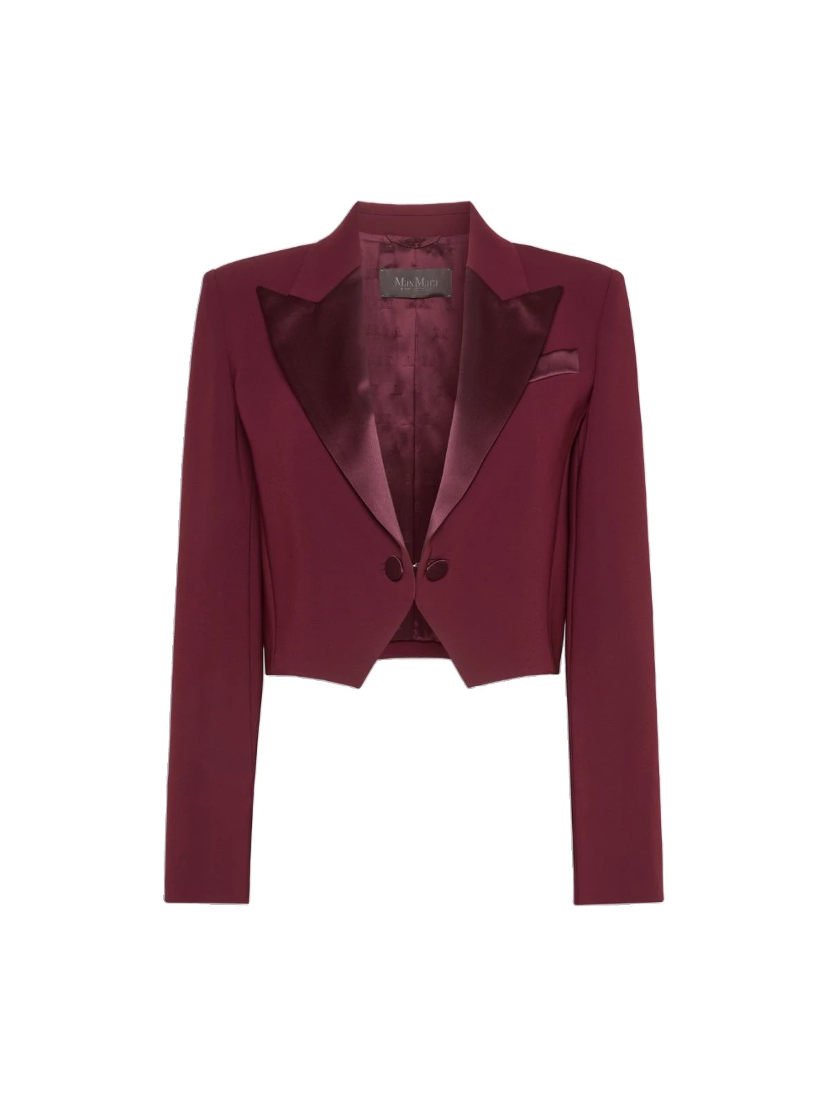 Max Mara Cestino Cady Spencer Jacket in Bordeaux Max Mara Cestino Cady Spencer Jacket in Bordeaux | Blazers | Luxury Shoes