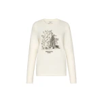 Max Mara Cestino Long Sleeved Jersey T-Shirt in Ivory | T-shirts | Luxury Shoes 