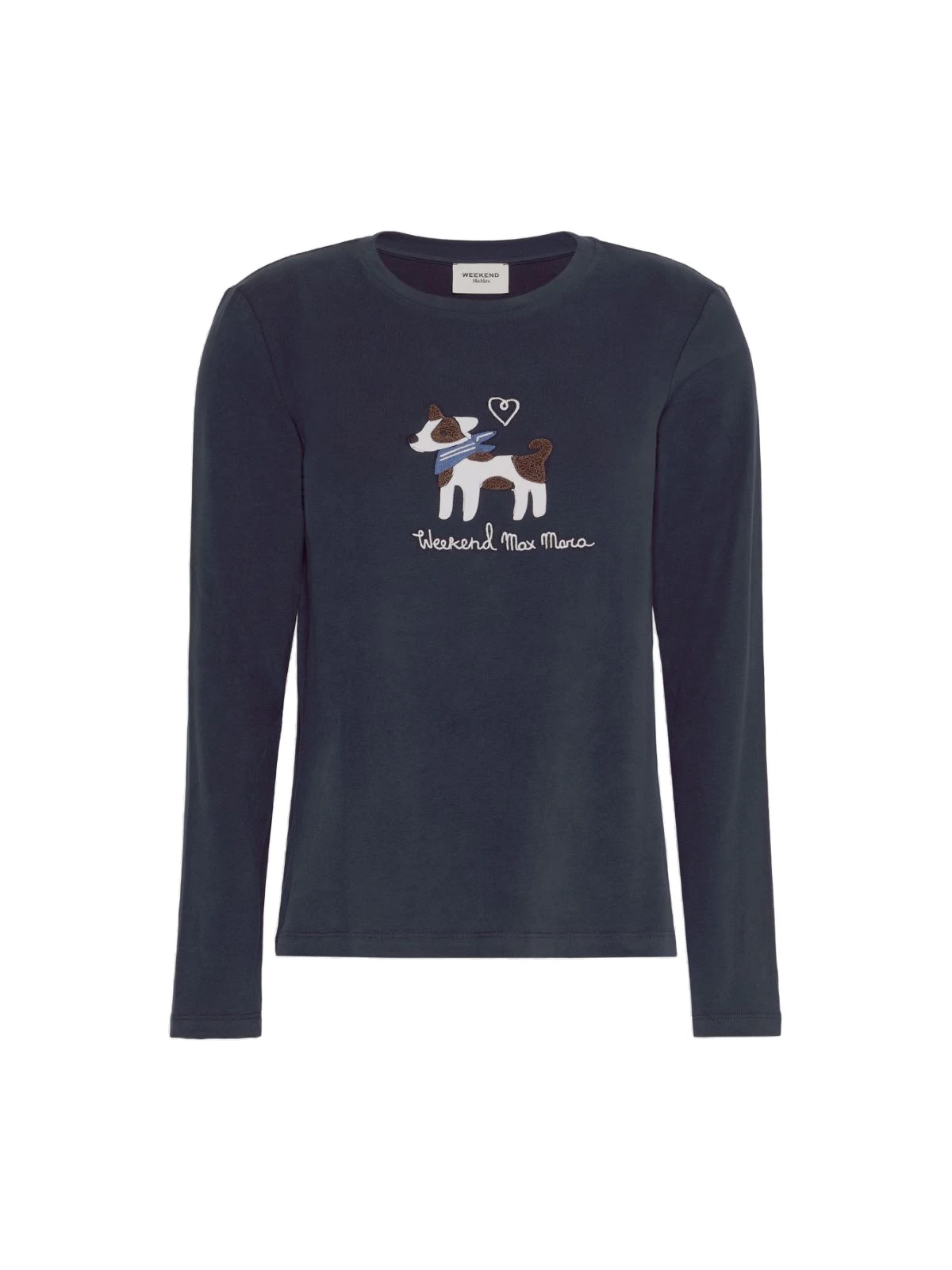 Max Mara Cestino Long Sleeved Jersey T-Shirt in Navy Max Mara Cestino Long Sleeved Jersey T-Shirt in Navy | T-shirts | Luxury Shoes