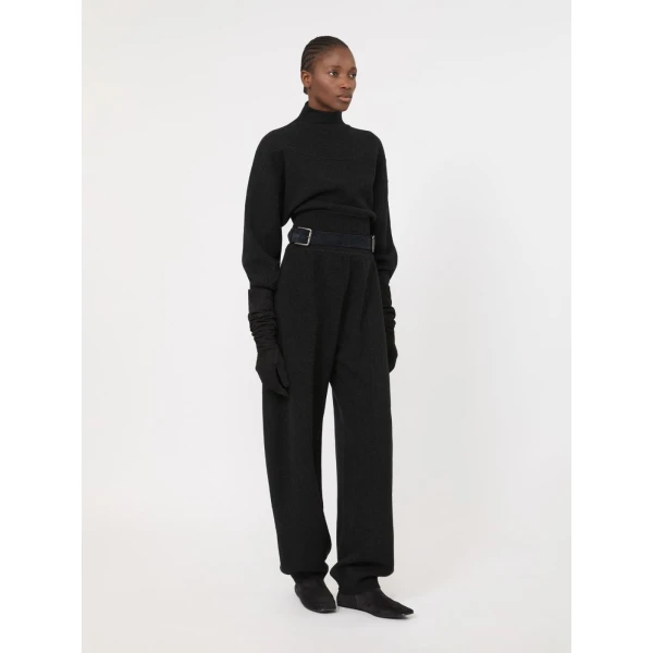Max Mara Cesto Wool and Cashmere Jogging Trousers in Dark Grey | Sweatpants | Luxury Shoes 