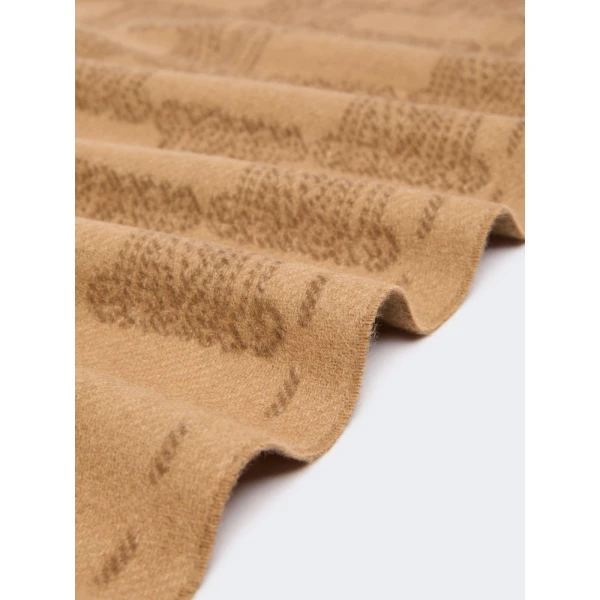 Max Mara Charme Jacquard Cashmere Stole in Camel | Scarves | Luxury Shoes 