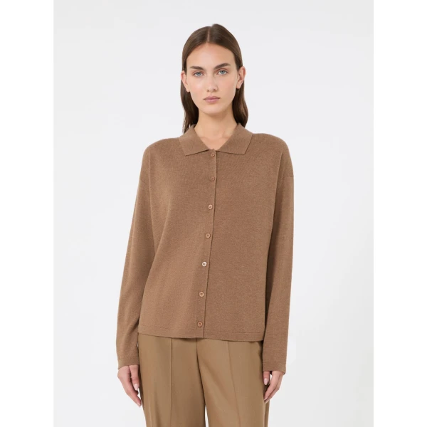 Max Mara Chiara Wool Cardigan in Camel | Cardigan | Luxury Shoes 