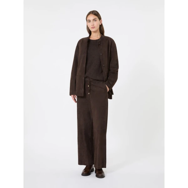Max Mara Chicca Brushed Cashmere Crew-Neck Sweater in Brown | Sweaters | Luxury Shoes 