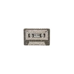 Max Mara Cicala Rhinestone Metal Brooch in Black | Brooches & Pins | Luxury Shoes 