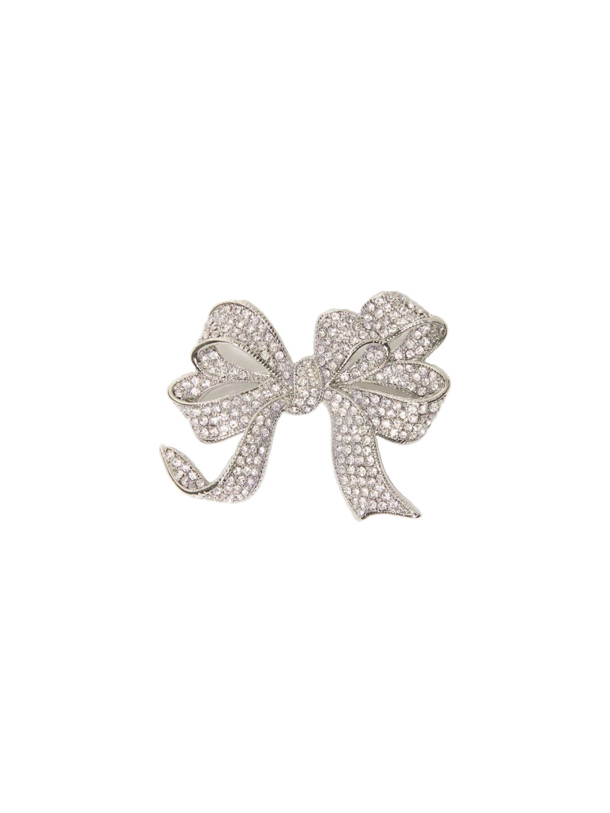 Max Mara Cicala Rhinestone Metal Brooch in Silver Max Mara Cicala Rhinestone Metal Brooch in Silver | Brooches & Pins | Luxury Shoes