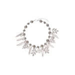 Max Mara Cippo Charm Choker Necklace in Silver | Necklace | Luxury Shoes 
