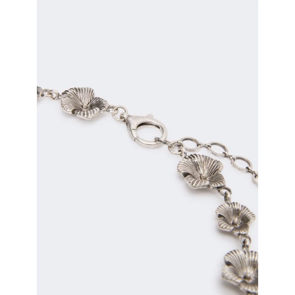 Max Mara Cippo Charm Choker Necklace in Silver | Necklace | Luxury Shoes 