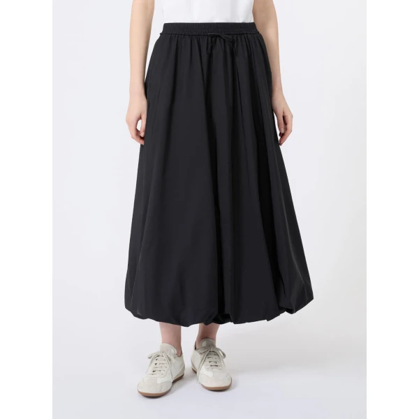 Max Mara Ciurma Long Water-Repellent Canvas Skirt in Black | Maxi Skirts | Luxury Shoes 