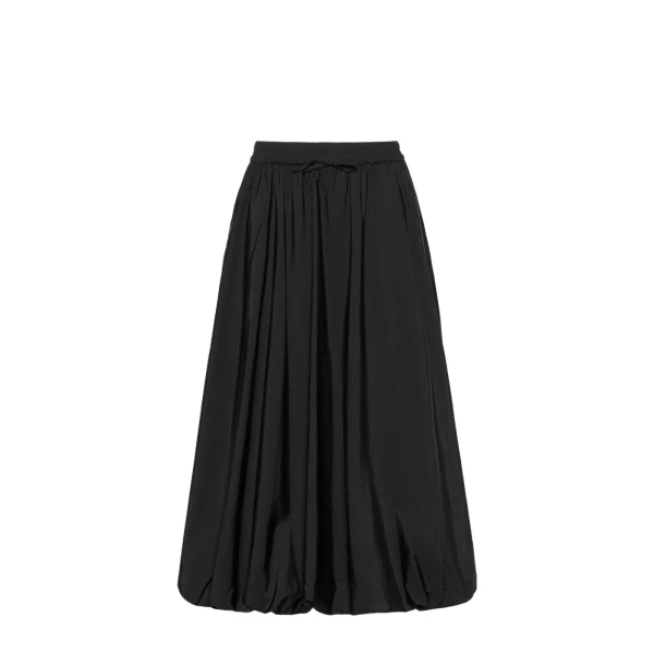 Max Mara Ciurma Long Water-Repellent Canvas Skirt in Black | Maxi Skirts | Luxury Shoes 