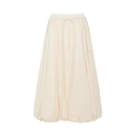 Max Mara Ciurma Long Water-Repellent Canvas Skirt in Ivory | Maxi Skirts | Luxury Shoes 