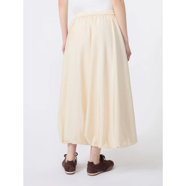 Max Mara Ciurma Long Water-Repellent Canvas Skirt in Ivory | Maxi Skirts | Luxury Shoes 