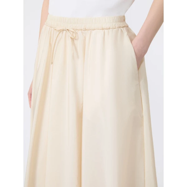 Max Mara Ciurma Long Water-Repellent Canvas Skirt in Ivory | Maxi Skirts | Luxury Shoes 
