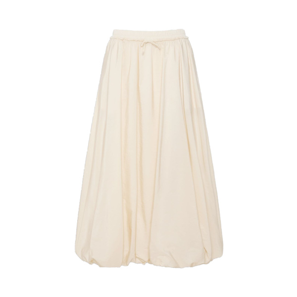 Max Mara Ciurma Long Water-Repellent Canvas Skirt in Ivory | Maxi Skirts | Luxury Shoes 