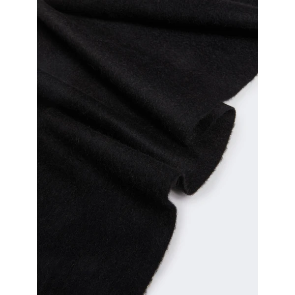 Max Mara Clara Monogram Embroidered Stole in Black | Scarves | Luxury Shoes 