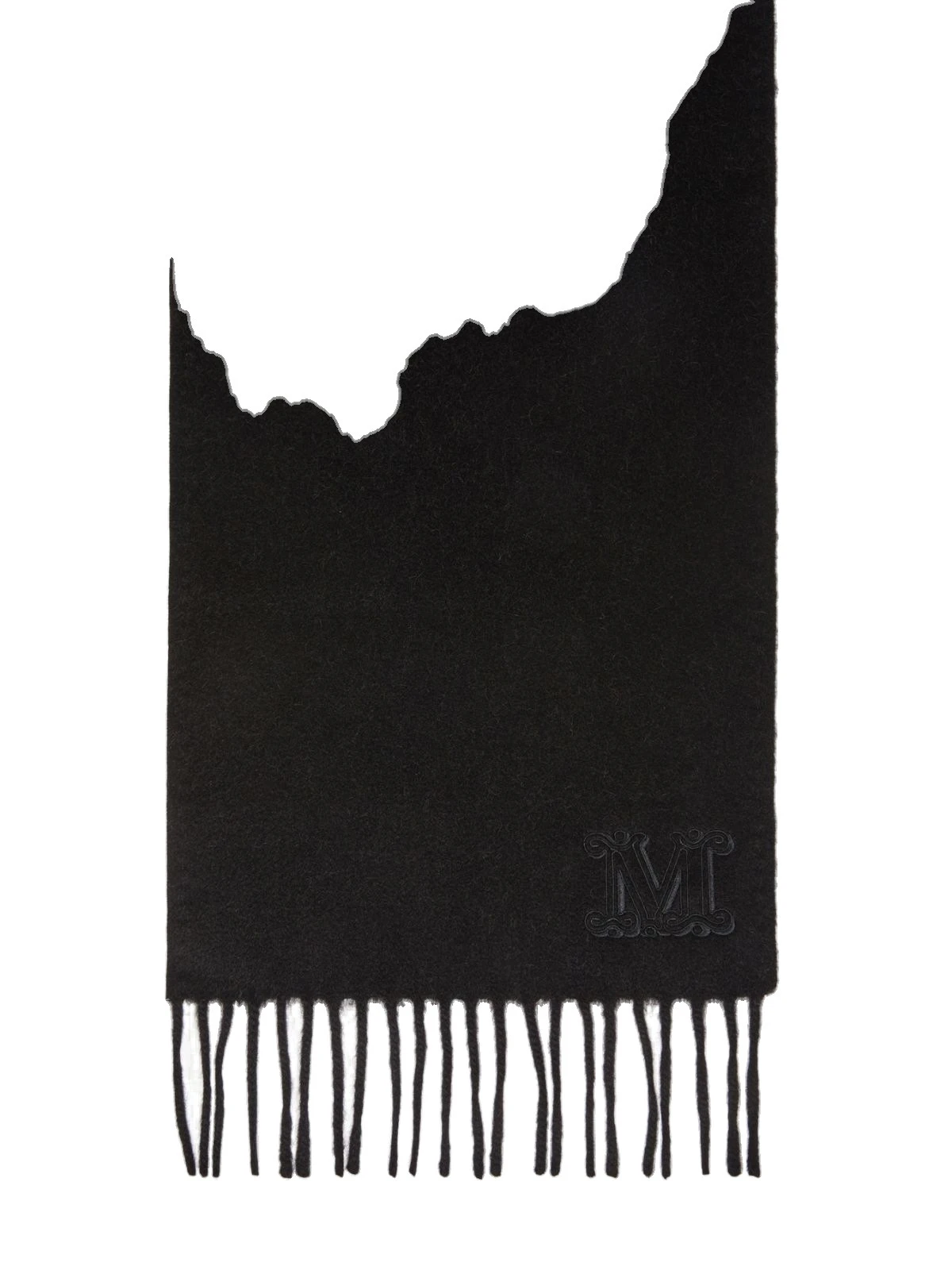 Max Mara Clara Monogram Embroidered Stole in Black Max Mara Clara Monogram Embroidered Stole in Black | Scarves | Luxury Shoes