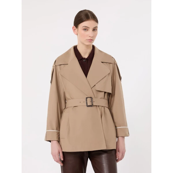 Max Mara Clara Oversized Water-Repellent Twill Trench Coat in Camel | Trench Coat | Luxury Shoes 