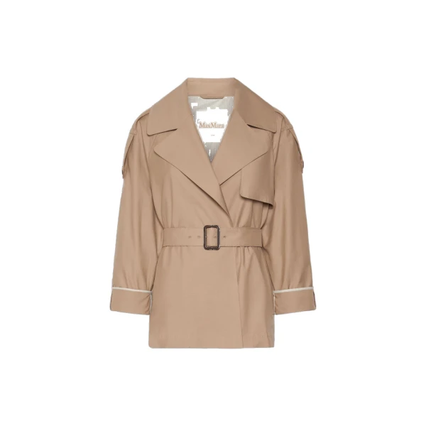 Max Mara Clara Oversized Water-Repellent Twill Trench Coat in Camel | Trench Coat | Luxury Shoes 