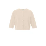 Max Mara Classi Cotton, Silk and Cashmere Shrug in Natural | Sweaters | Luxury Shoes 