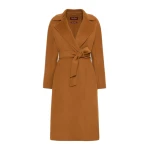 Max Mara Cles Wool, Cashmere and Silk Wrap Coat in Caramel | Wool Coat | Luxury Shoes 