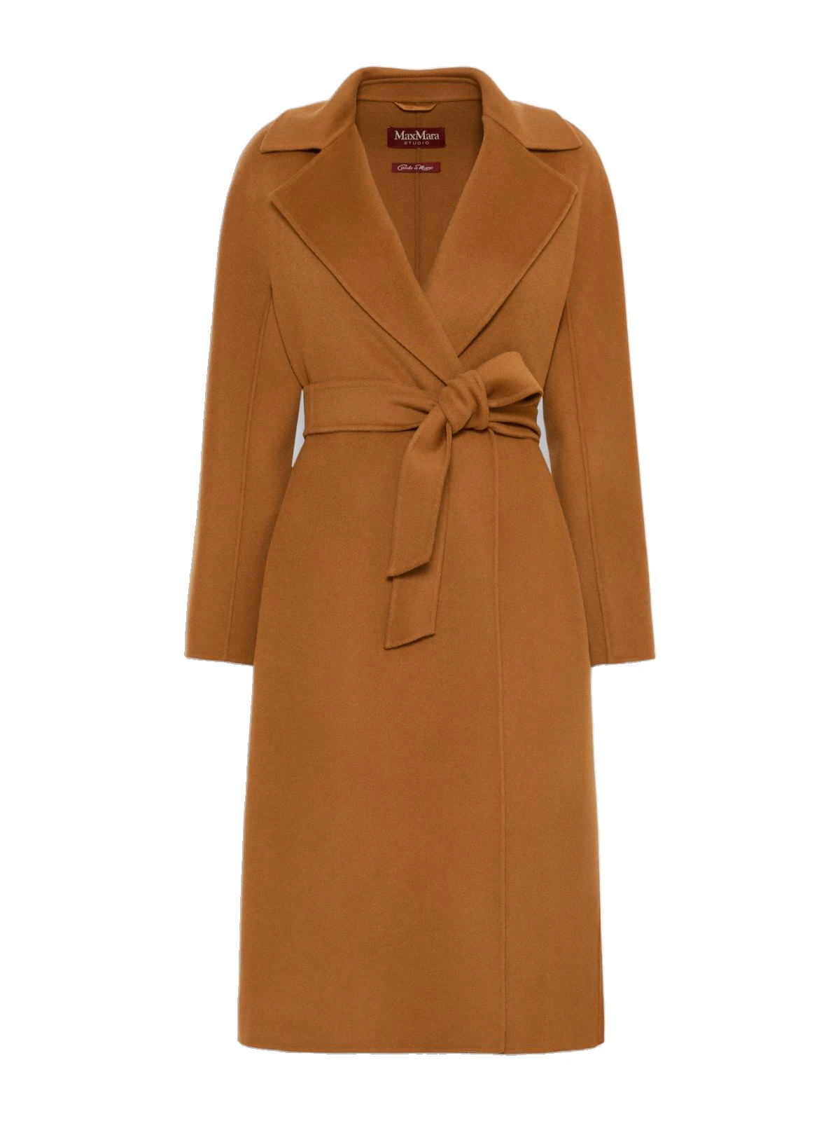Max Mara Cles Wool, Cashmere and Silk Wrap Coat in Caramel Max Mara Cles Wool, Cashmere and Silk Wrap Coat in Caramel | Wool Coat | Luxury Shoes