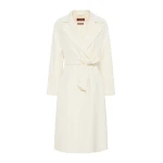 Max Mara Cles Wool, Cashmere and Silk Wrap Coat in White | Wool Coat | Luxury Shoes 