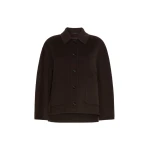 Max Mara Cloe Wool Broadcloth Jacket in Brown | Blazers | Luxury Shoes 