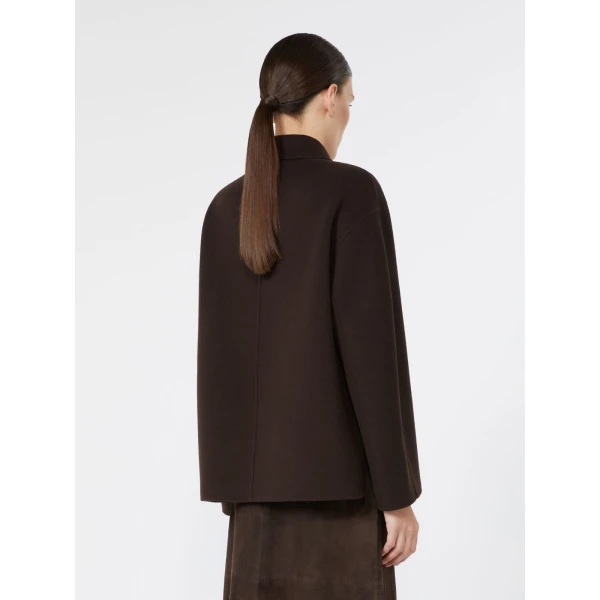 Max Mara Cloe Wool Broadcloth Jacket in Brown | Blazers | Luxury Shoes 