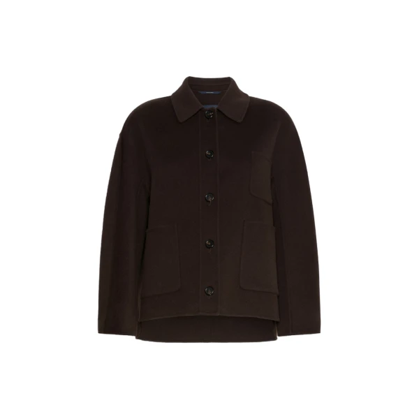 Max Mara Cloe Wool Broadcloth Jacket in Brown | Blazers | Luxury Shoes 