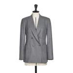 Max Mara Cloruro Cashmere Foule Blazer in Medium Grey | Blazers | Luxury Shoes 