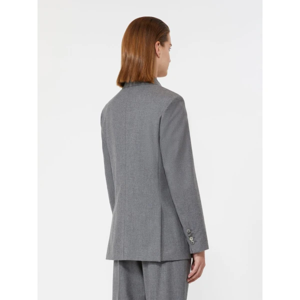Max Mara Cloruro Cashmere Foule Blazer in Medium Grey | Blazers | Luxury Shoes 
