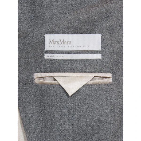 Max Mara Cloruro Cashmere Foule Blazer in Medium Grey | Blazers | Luxury Shoes 