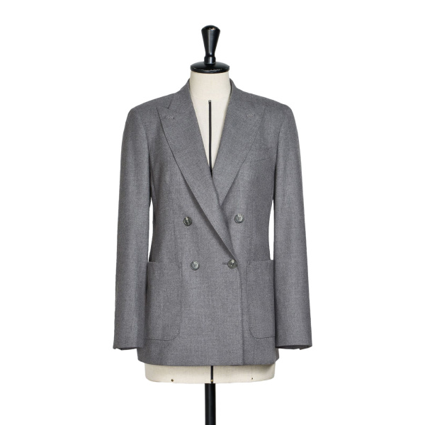 Max Mara Cloruro Cashmere Foule Blazer in Medium Grey | Blazers | Luxury Shoes 