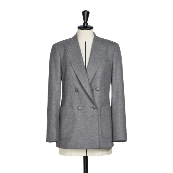 Max Mara Cloruro Cashmere Foule Blazer in Medium Grey | Blazers | Luxury Shoes 