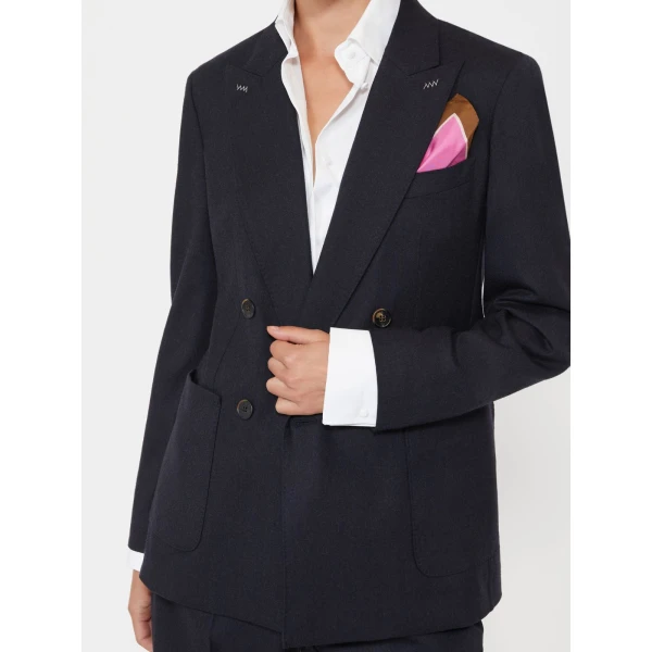 Max Mara Cloruro Cashmere Foule Blazer in Ultramarine | Blazers | Luxury Shoes 
