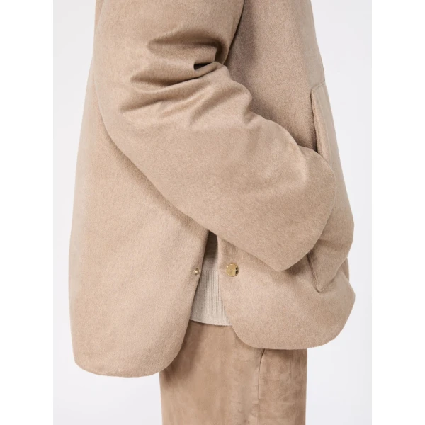 Max Mara Clown Reversible Cashmere Puffer Jacket in Clay | Jackets | Luxury Shoes 
