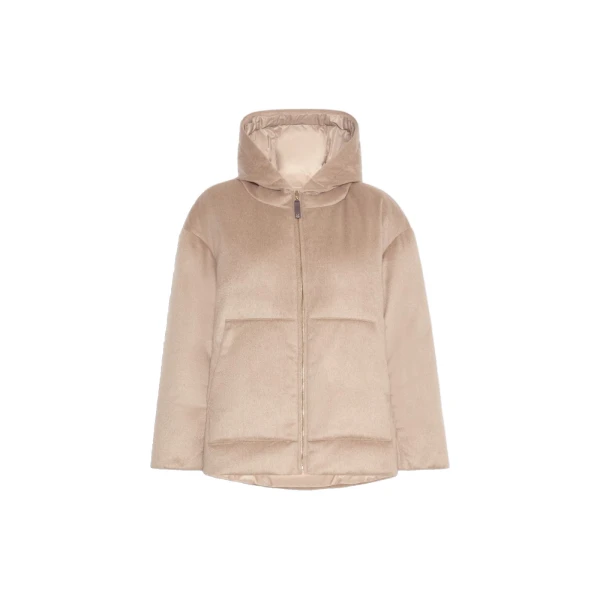 Max Mara Clown Reversible Cashmere Puffer Jacket in Clay | Jackets | Luxury Shoes 