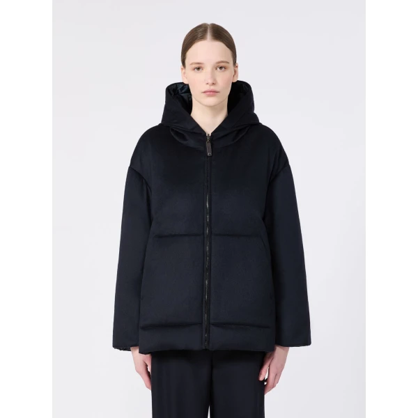 Max Mara Clown Reversible Cashmere Puffer Jacket in Midnight Blue | Jackets | Luxury Shoes 