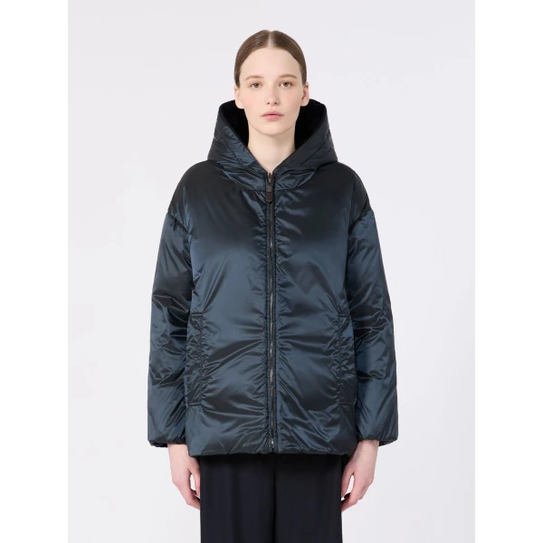 Max Mara Clown Reversible Cashmere Puffer Jacket in Midnight Blue | Jackets | Luxury Shoes 