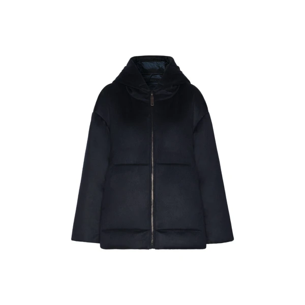 Max Mara Clown Reversible Cashmere Puffer Jacket in Midnight Blue | Jackets | Luxury Shoes 