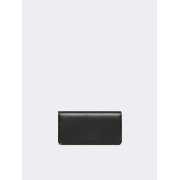 Max Mara Clutchy Leather Phone Pouch in Black | Wallets & Purses | Luxury Shoes 