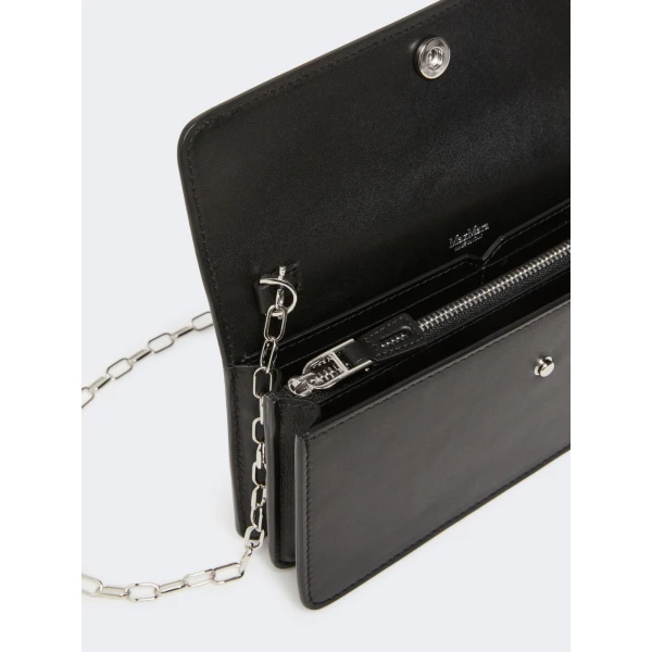 Max Mara Clutchy Leather Phone Pouch in Black | Wallets & Purses | Luxury Shoes 