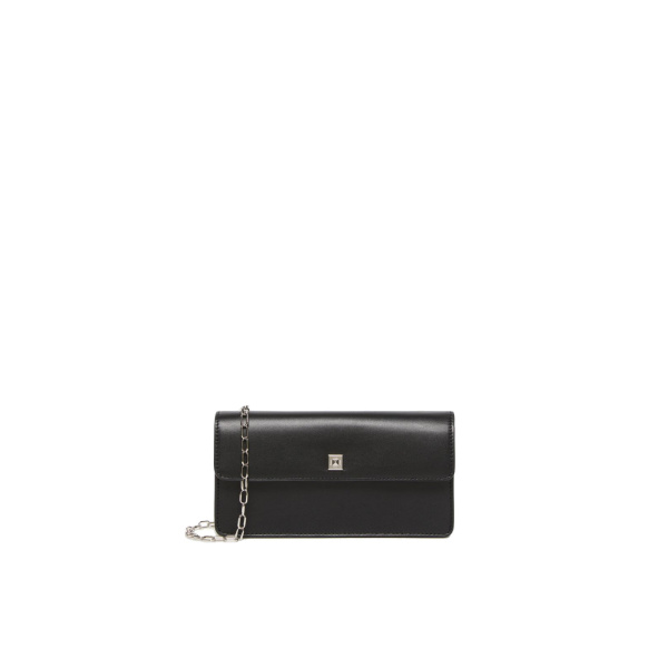 Max Mara Clutchy Leather Phone Pouch in Black | Wallets & Purses | Luxury Shoes 