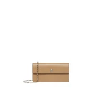 Max Mara Clutchy Leather Phone Pouch in Mud | Wallets & Purses | Luxury Shoes 