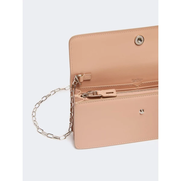 Max Mara Clutchy Leather Phone Pouch in Pink | Wallets & Purses | Luxury Shoes 