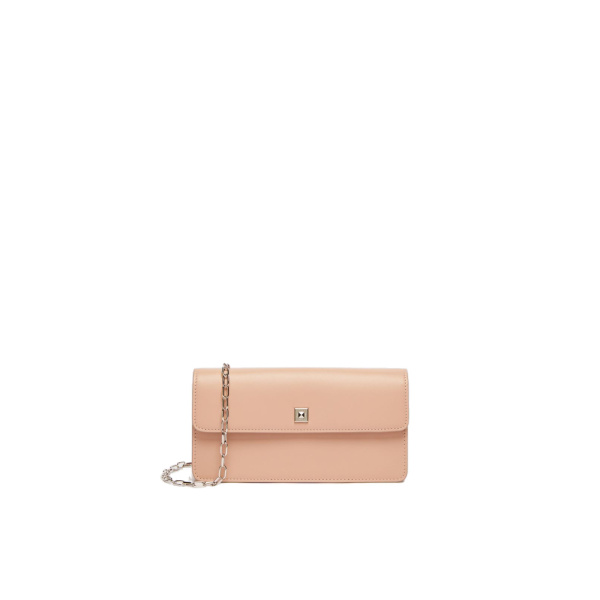 Max Mara Clutchy Leather Phone Pouch in Pink | Wallets & Purses | Luxury Shoes 