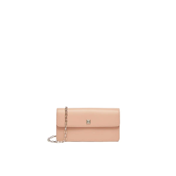 Max Mara Clutchy Leather Phone Pouch in Pink | Wallets & Purses | Luxury Shoes 
